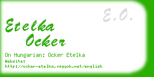 etelka ocker business card